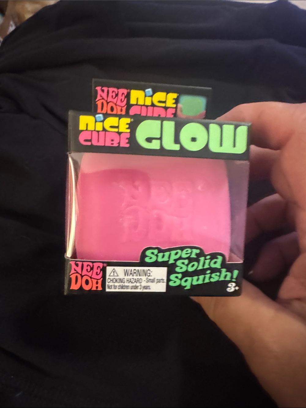NeeDoh Nice Cube Glow Super Solid Squish! Pink